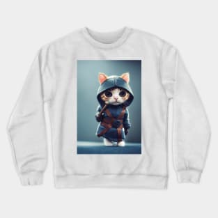 Ninja Cat Toy Crewneck Sweatshirt